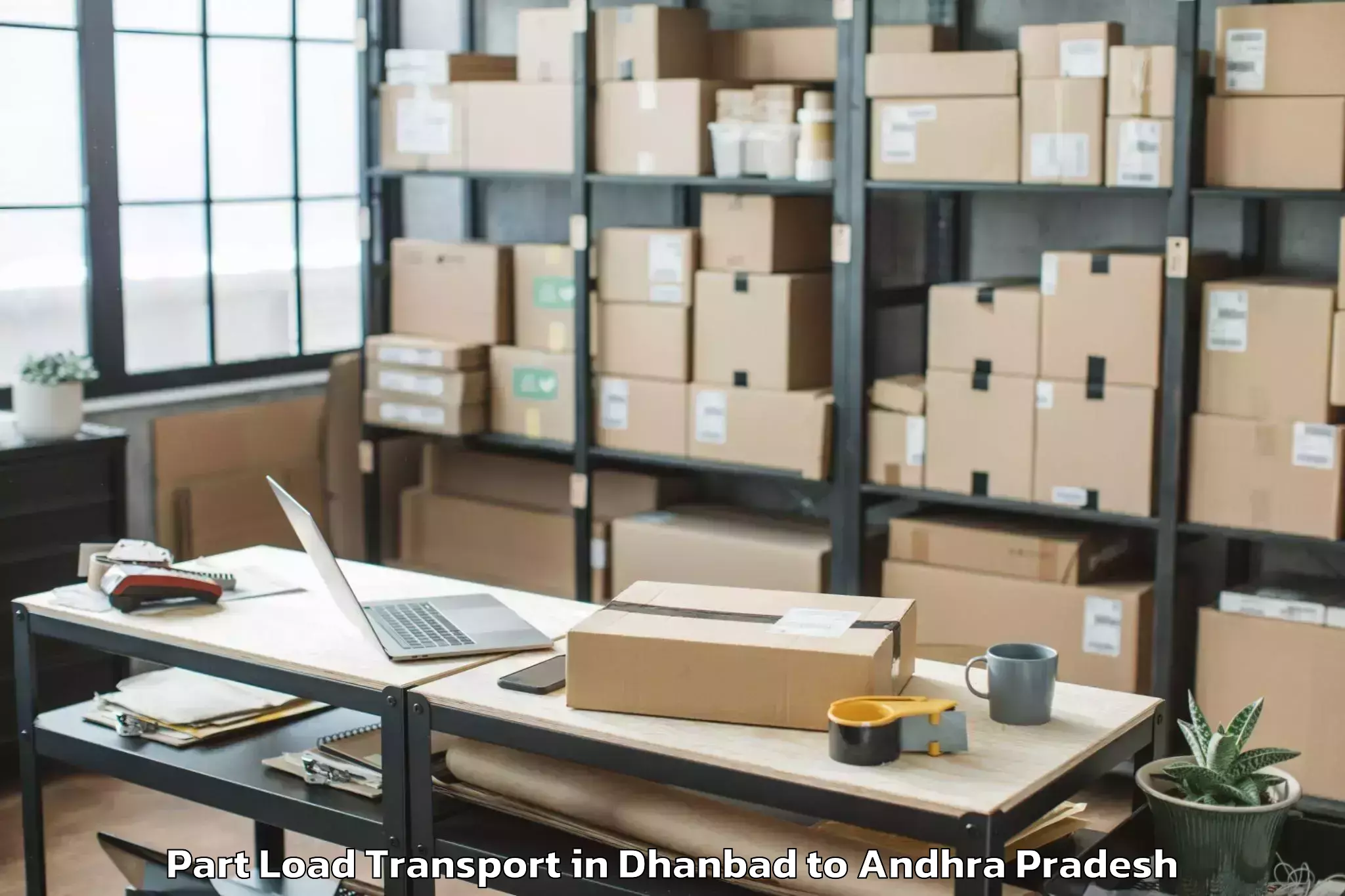 Book Dhanbad to Kotturu Srikakulam Part Load Transport Online